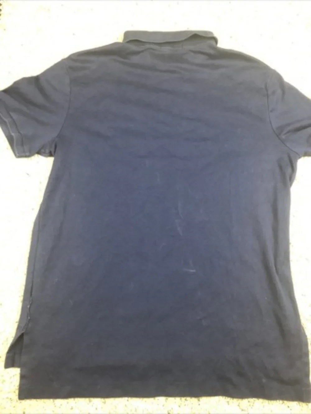 Polo Ralph Lauren Large Cotton Blue Short Sleeve Polo Shirt Golf White Pony